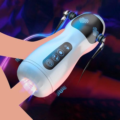 Masturbateur Automatique Pour Homme, Tasse De Massage Vaginal Réel, Chatte, Entraîneur De Pénis, Jouets Sexuels Pour Adultes, Vibrateur, Machine Sexuelle Black-A