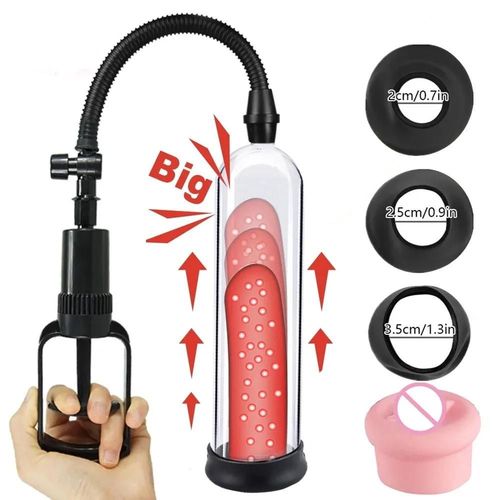 Pompe D'agrandissement Du Pénis, Stimulation Manuelle Sous Vide Pour Homme, Pompe À Pénis, Agrandisseur Masculin, Entraîneur De Masturbation, Jouets Sexuels Pour Adultes 18 Pu Ciel
