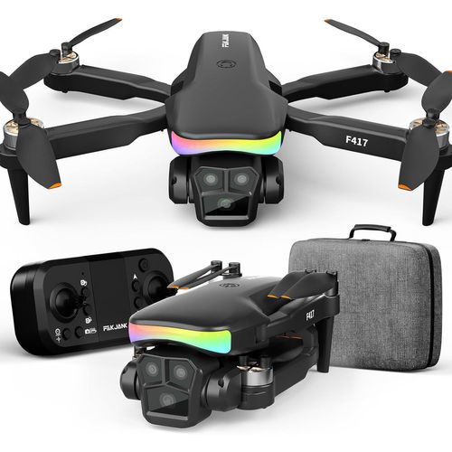 Clicksell-Drone Avec Caméra 1080p Pour Enfants & Débutants,Lumière Rgb Réglage Électrique 90°,Wifi Fpv, Mini Drone Avec Vidéo En Direct 3d Filp,Rc Quadricoptère Cadeau Pour Enfants Et Adultes,Sac À M-Fakjank