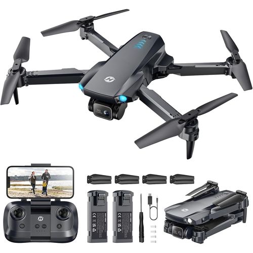 Clicksell-Hs290 Drone Pliable Avec Caméra Fpv Hd 1080p Pour Débutants, Quadricoptère Rc Doté D'optique De Flux, 3 Modes De Vitesse, 2 Batteries Modulaires, Jouet-Cadeau Pour Garçons Et Filles-Holy Stone