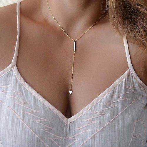 Collier Chaîne De Différentes Couches Pour Femmes, Pendentif Lune En Acier Inoxydable Avec Disque Doré, Bijoux Pour Femmes, Couleur Or 094