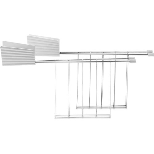 CLICKSELL-Plissé Mdl08Ra W-Set De Deux Pinces Pour Grille-Pain Design, En Acier Et Résine Thermoplastique, Blanc