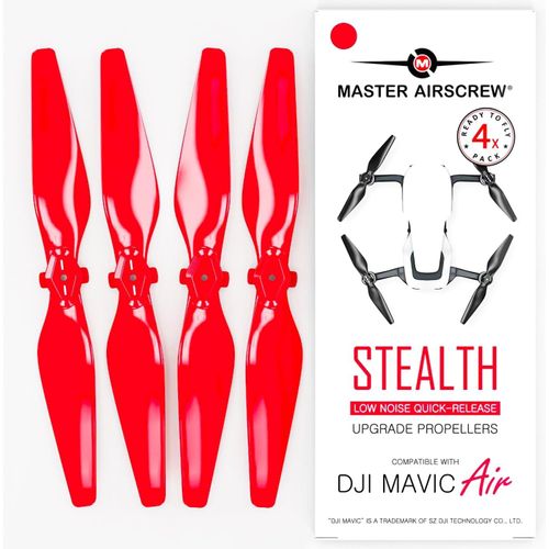 Clicksell-Hélices Stealth Pour Dji Mavic Air - Rouge, 4 Pièces-Master Airscrew