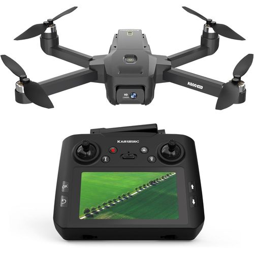 Clicksell-K600 Gps Drone Avec Caméra 4k, Télécommande Avec Uhd Écran, Drone Pliable Résistant Au Vent Avec Carte Sd, Drone Avec Valise De Transport, Vol Stationnaire Automatique Convient Aux Adultes-Karuisrc