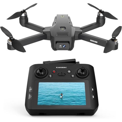 Clicksell-K600gps Drone Avec Caméra 4,5 Pouces Lcd Télécommande Gps Retour Automatique Gestuelle Vol Modulaire Batterie 32g Carte Sd Moteur Brushless Flux Lumineux Adulte/Débutant 3 Vitesses-Karuisrc