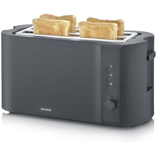 CLICKSELL-Grille-Pain Automatique 1 400 W, Grille Pain Compact 2 Fentes Jusqu'À 4 Tranches, Toaster Électrique Avec Réglage Du Degré De Brunissage & Fonction Décongélation, Noir, At 2591