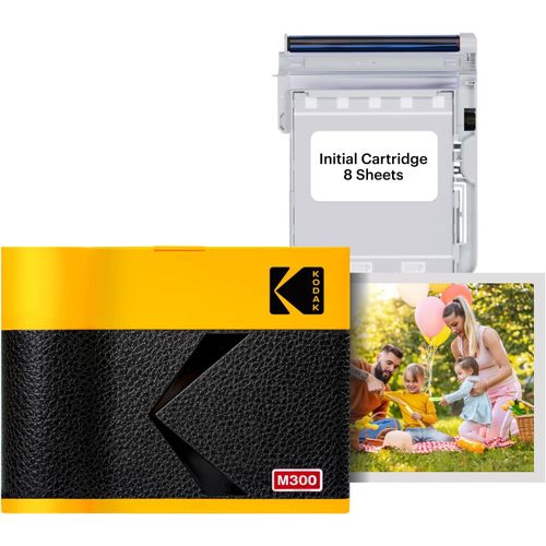CLICKSELL-Mini 3 Era 4Pass Imprimante Photo Portable (7,6X7,6Cm) (Jaune, Imprimante Photo + Paquet Avec 68 Feuilles)