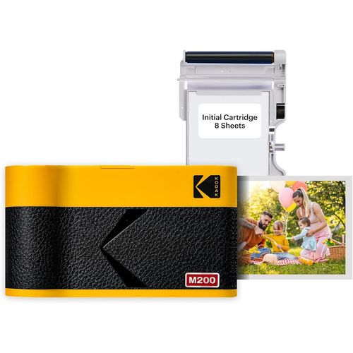 CLICKSELL-Mini 2 Era 4Pass Imprimante Photo Portable (5,3X8,6Cm) (Jaune, Imprimante Photo + Paquet Avec 68 Feuilles)