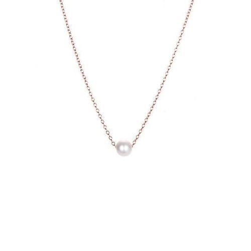 Collier En Acier Inoxydable 316l, Chaîne De Perles Exquise, Couleur Rose, Bijoux Simples, Cadeau De Caractère, Nouvelle Taille, Or Rose, 5mm, Couleur Or