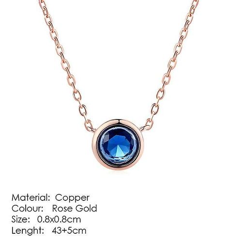 Haute Qualité Rétro Vintage Classique Couleur Or Rose Cubique Zircon Pierre Bijoux Couronne Pendentif Collier Pour Les Femmes N390 Couleur N455