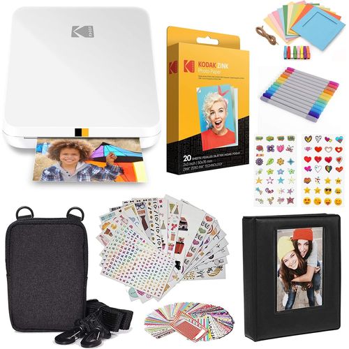 CLICKSELL-Step Slim Imprimante Photo Mobile Instantanée - Kit : 20 Paquets De Papier Zink, Étui, Album Photo, Marqueurs, Ensembles D'Autocollants