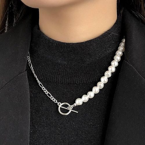 Collier Avec Pendentif Coquillage D'amour Pour Femmes, Chaîne De Perles Simple 6mm, Style Vintage, Bijoux À La Mode, Vente En Gros, Couleur Dj 867