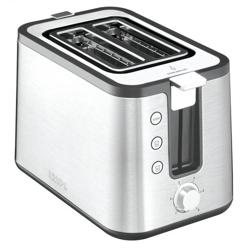 CLICKSELL-Control Line Grille-Pain Inox 2 Fentes Extra Larges, Toaster 850 W, Remontée Extra Haute, 6 Niveaux De Dorage, Fonction Réchauffage Et Décongélation Kh442D10
