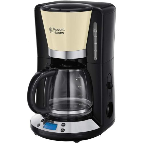 CLICKSELL-Cafetière Filtre [Programmable, Technologie Whirltech Pour Extraction & Arôme Optimaux] Crème (Max 10 Tasses, Verseuse En Verre 1,25L, Maintien Au Chaud, 1100W) Machine À Café 24033-56