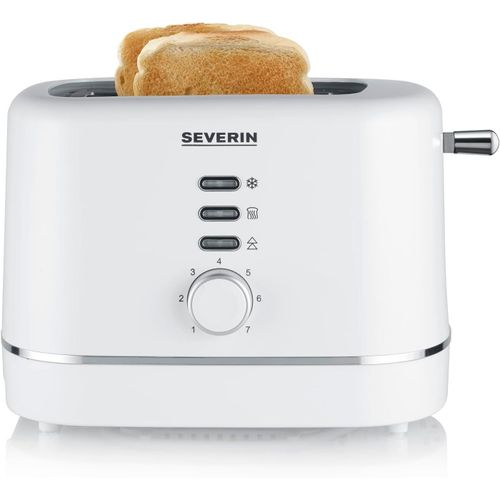 CLICKSELL-Grille-Pain Automatique 850 W, Toaster Compact 2 Fentes Jusqu'À 2 Tranches, Grille-Pain Électrique Avec Réglage Du Degré De Brunissage & Fonction Décongélation, Blanc, Ka 4324