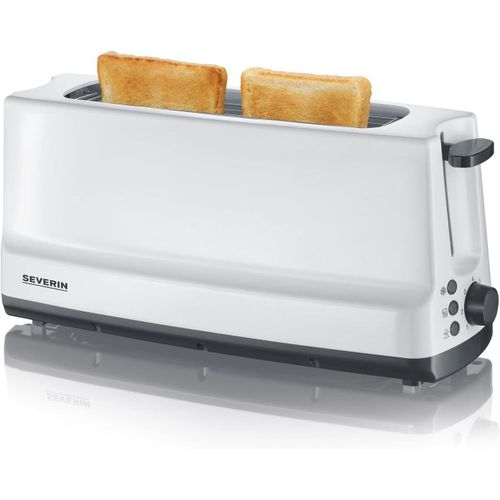 CLICKSELL-Grille-Pain Automatique 800 W, Toaster Compact 1 Fente Jusqu'À 2 Tranches, Grille-Pain Électrique Avec Réglage Du Degré De Brunissage & Fonction Décongélation, Blanc, At 2232