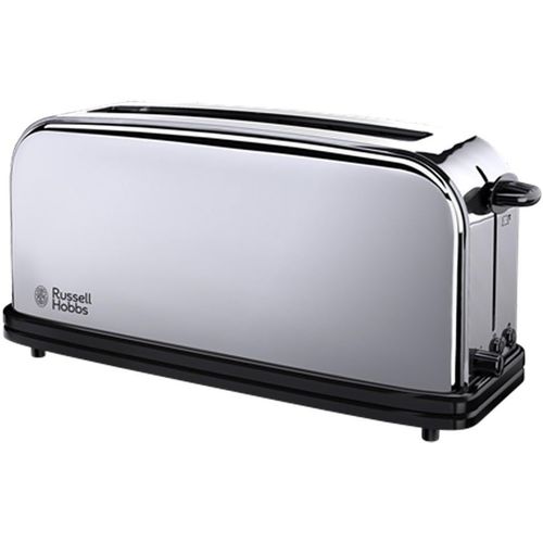 CLICKSELL-Grille Pain [Fente Longue 2 Toasts/ 1 Tranche Baguette] Victory Acier Inox (6 Niveaux De Brunissage Réglables, Surélévation, Décongèle, Réchauffe Viennoiserie, 1000W) Toaster 23510-56