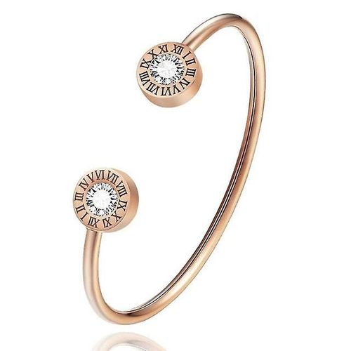 Ensemble De Bijoux En Acier Inoxydable 316l Pour Femmes, Collier De Luxe Romain, Boucles D'oreilles, Bracelet Pour Fête De Mariage, Boîte Cadeau Couleur Or Rose Bracelet
