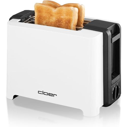 CLICKSELL-3531 Grille-Pain Pour 2 Tranches De Toast Xxl Américan, Touche Côntroler, Support Pour Petits Pains Intégré, Décongélation, Élevateur De Tranches De Pain, 750-900 W, Blanc