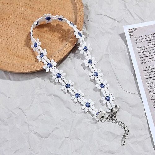 Pendentif Fleur Bohème De Corée Pour Femmes Et Filles, Colliers Harajuku, Bijoux En Dentelle, Couleur Tissu Margarita N2042 F
