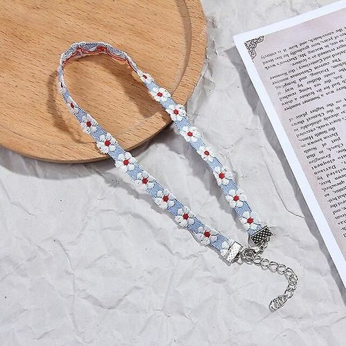 Pendentif Fleur Bohème De Corée Pour Femmes Et Filles, Colliers Harajuku, Bijoux En Dentelle, Couleur Tissu Margarita N2042 A