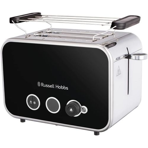 CLICKSELL-Grille Pain [Design Retro Premium] Distinctions Noir (Pour 2 Tranches, 6 Niveaux De Brunissage, Fonction Surélévation Pour Contrôle, Décongélation, Réchauffage, 1600W ) Toaster 26430-56