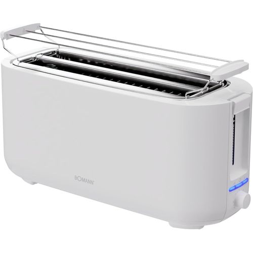 CLICKSELL-Grille-Pain Compact 2 Tranches, Fonction Décongélation, Réchauffage, Arrêt Rapide, Support Pour Petits Pains, 1400W, Ta6070Cb, Blanc