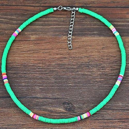 20 Colliers En Argile Polymère, Collier En Céramique Douce, Bijoux De Surf Colorés, Cadeau Pour Femmes, Fabriqués À La Main, Taille 4/6/8 Mm, Autre Couleur 4 Mm F Otro