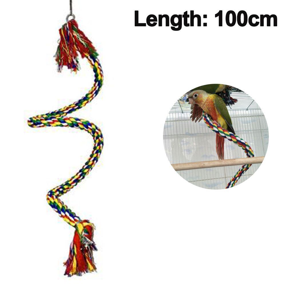 Perchoir naturel pour oiseaux avec corde de jeu