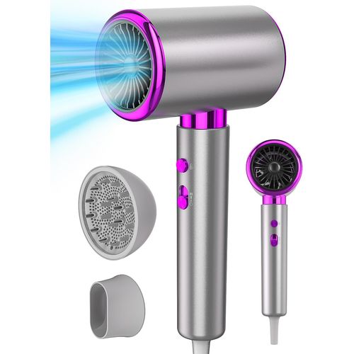 Clicksell-Seche Cheveux 2400w Sèche Cheveux Ionique Diffuseur Cheveux Professionnel Hair Dryer 3 Températures 2 Vitesses 1 Diffuseur 1 Concentrateur Thermo Protect Pour Maison Voyage Salons De Coiffure 