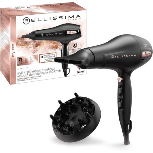 Clicksell-Sèche Cheveux Professionnel Technologie Ionique, Grille Céramique - My Pro P3 3400 - Embout Étroit + Diffuseur, 8 Combinaisons Air/Température, Cheveux Doux, Hydratés Et Soyeux - 2400 W 