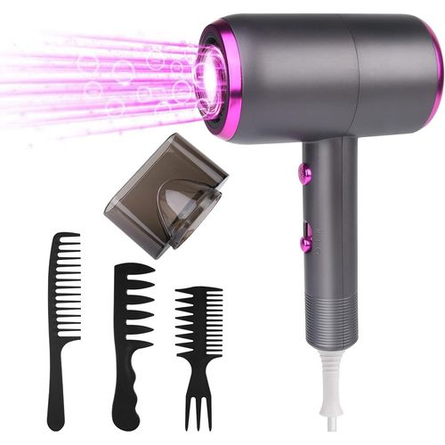 Clicksell-Professionnel Sèche-Cheveux Ionique, 1800w, 3 Réglages De Température Avec 1 Diffuseur Magnétique Convient Pour La Réparation Des Cheveux, Les Voyages, Le Coiffage En Salon 