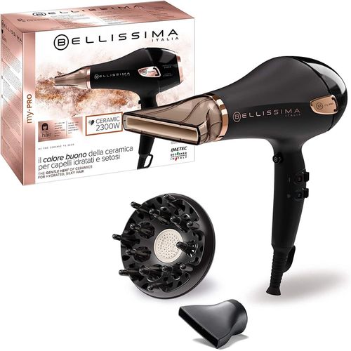 CLICKSELL-Sèche Cheveux Professionnel Technologies Céramique Et Ionique - Embout Étroit Et Diffuseur - My Pro Ceramic P5 3800 - Séchage Professionnel Cheveux Doux, Soyeux Et Hydratés - 2300 W