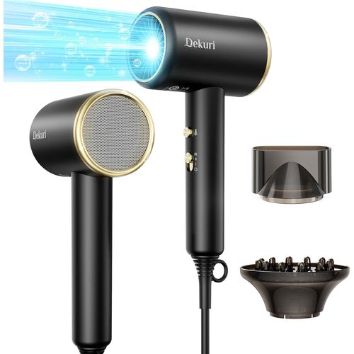 Clicksell-Sèche-Cheveux Ionic, 1800w, Séchage Rapide, Ultra-Léger 330g, 2 Vitesses, 3 Réglages De Chaleur, Avec Diffuseur Et Concentrateur. Qualité Salon Pour Femmes Et Hommes - Noir