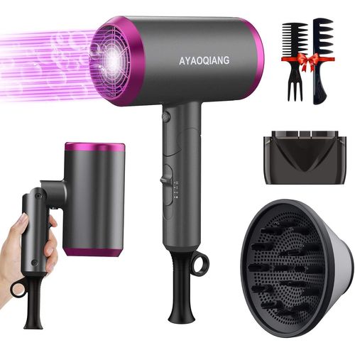 CLICKSELL-Seche Cheveux Professionnel, Hair Dryer Ionique 1800W Sèche-Cheveux Avec Concentrateur Et Diffuseur, 3 Températures 2 Vitesses