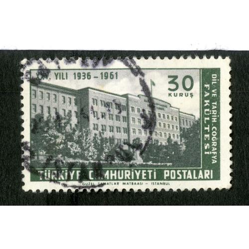 Timbre Oblitéré Turkiye Cumhuriyeti Postalari, Xxv Vili 1936-1961, 30 Kurus