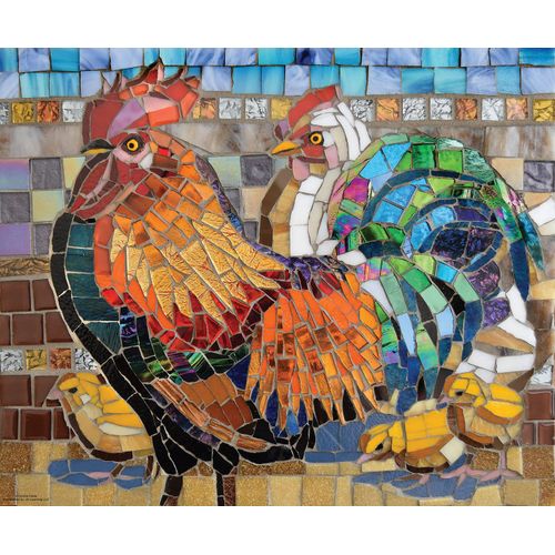 Stained Glass Chickens - Puzzle 1000 Pièces