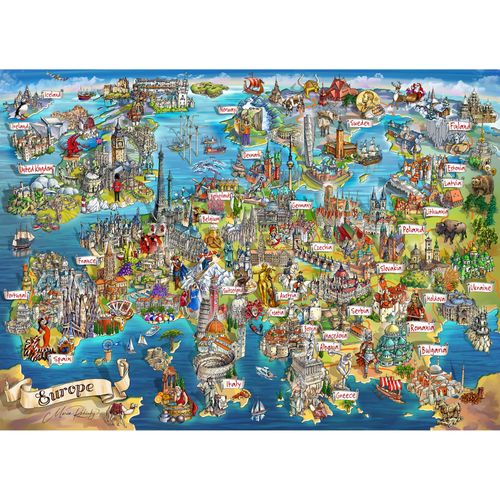 Explorer L'europe - Puzzle 1000 Pièces