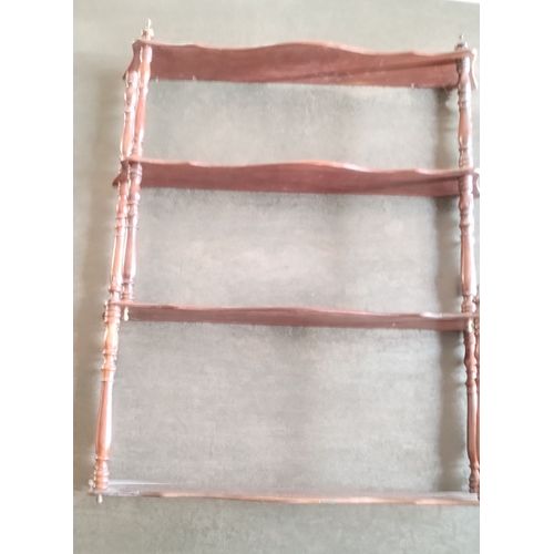 Etagère Ancienne Murale, En Bois Tourné, 4 Niveaux