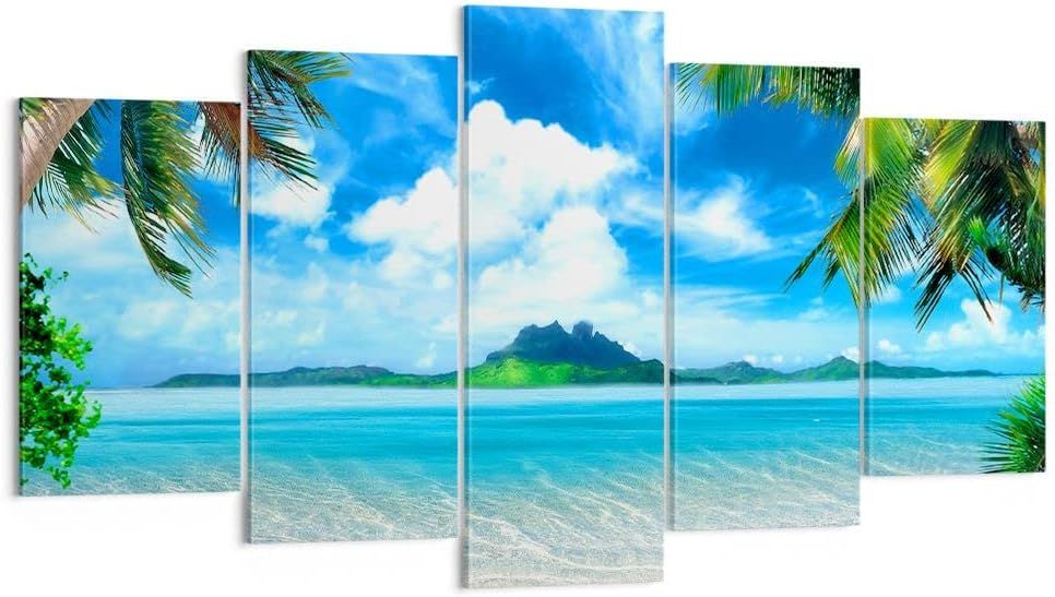 Deco Dcoration Salon Plage vacances le palmier Moderne Imp...