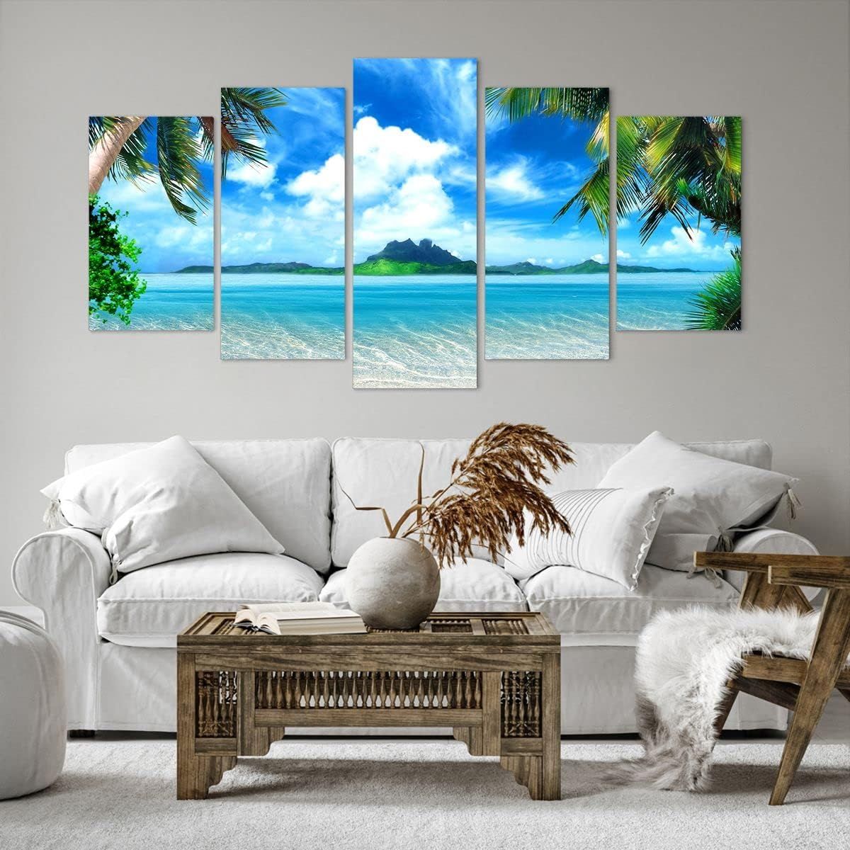 Deco Dcoration Salon Plage vacances le palmier Moderne Imp... - 3