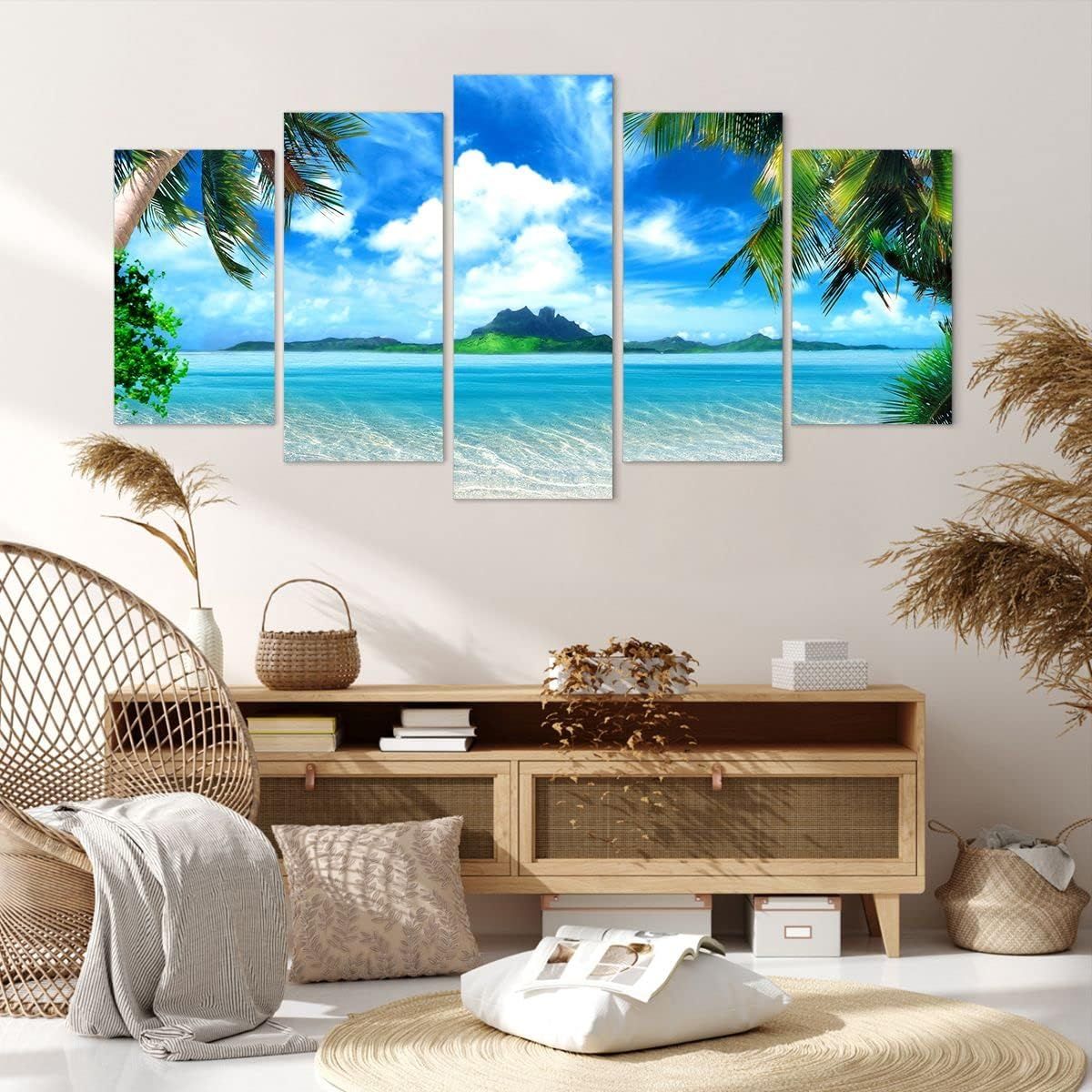 Deco Dcoration Salon Plage vacances le palmier Moderne Imp... - 4
