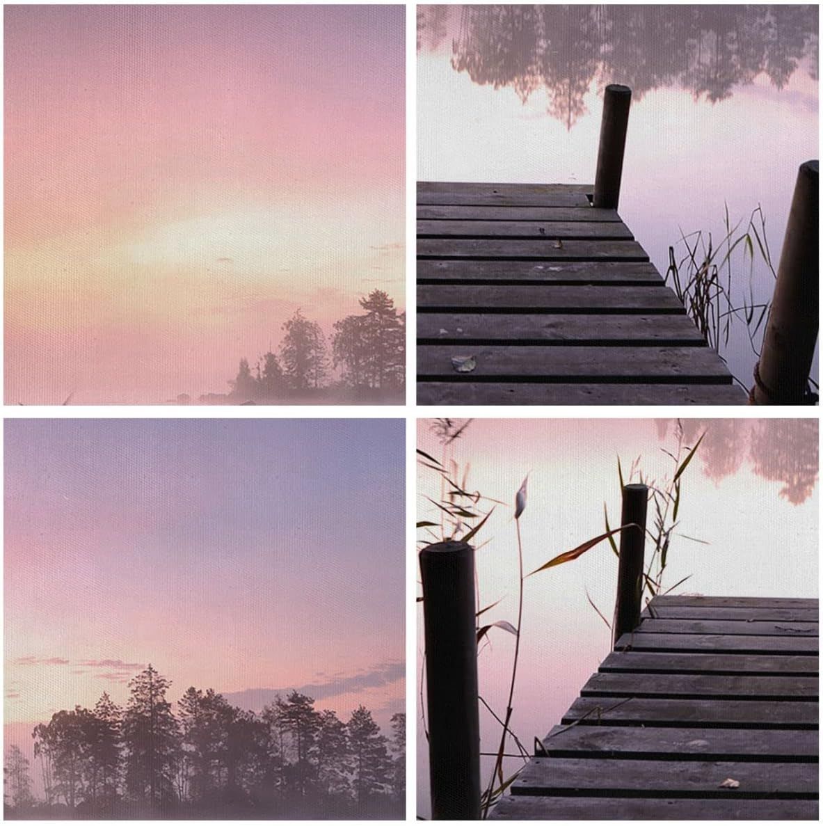 Dcoration Salon Matine lever de soleil brouillard lac Mode... - 5