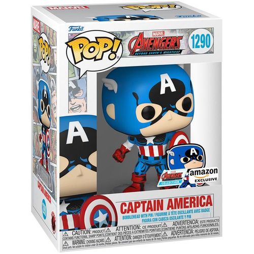 Figurine Funko Pop - Avengers : L'équipe Des Super-Héros [Marvel] N°1290 - Captain America (70128)