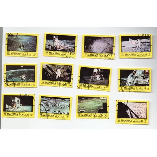 Manama- Série De 12 Timbres Oblitérés- Espace