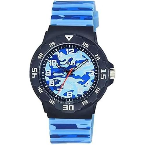 Montre Analogique - Q&q - Camouflage - Bracelet En Silicone - Étanchéité 10 Bars - Boucle Ardillon