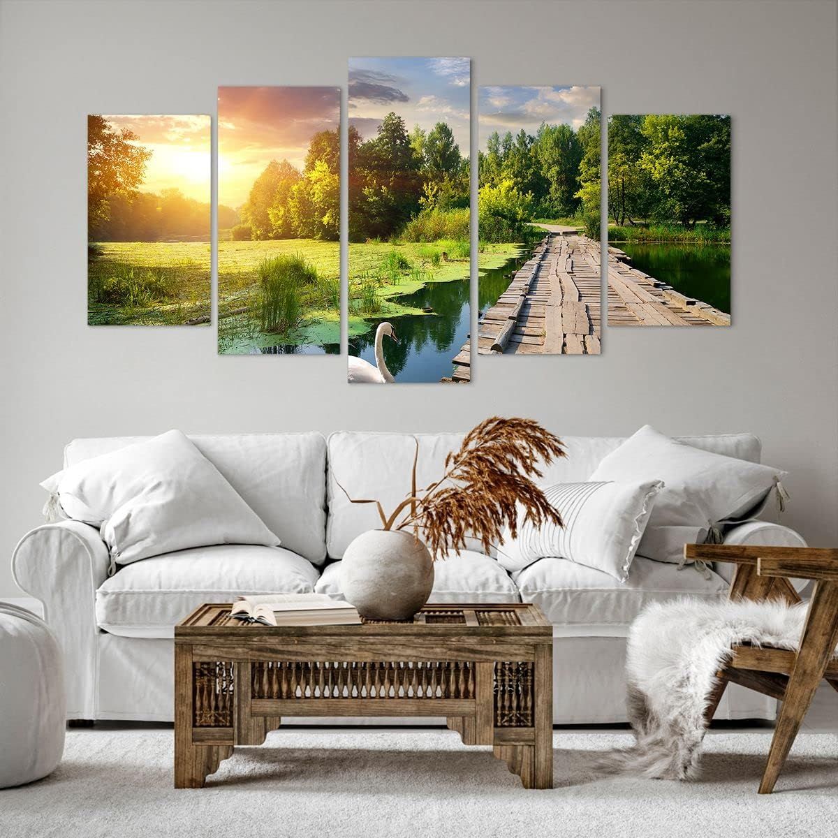 Dcoration Salon architecture promenade Swan Paysage Moderne... - 3