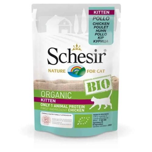 Alimentation Pour Animaux - Schesir - Sachet Fraîcheur Bio Au Poulet - 85g - Pâtée - Junior