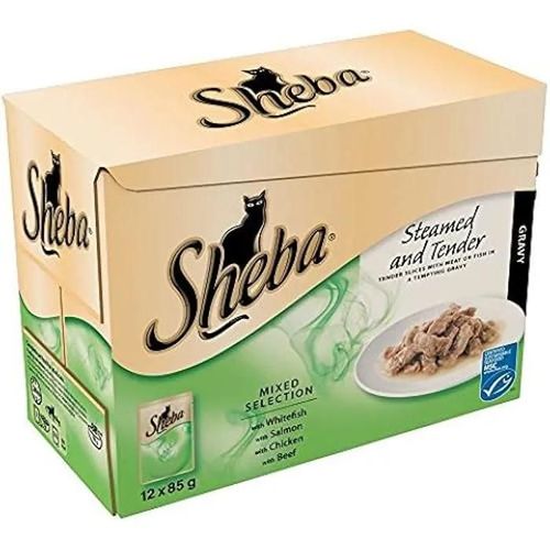 Sheba Fine Dining Meat Collection Cat Food (12 X 85g Pouch)