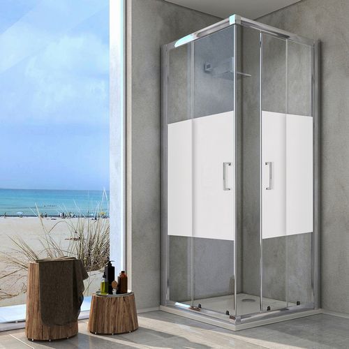 1 X CABINE DE DOUCHE-BAIN EN CRISTAL. CABINES DE DOUCHE EN VERRE. ENTRER 87,5-90 cm / Ouverture 36 cm